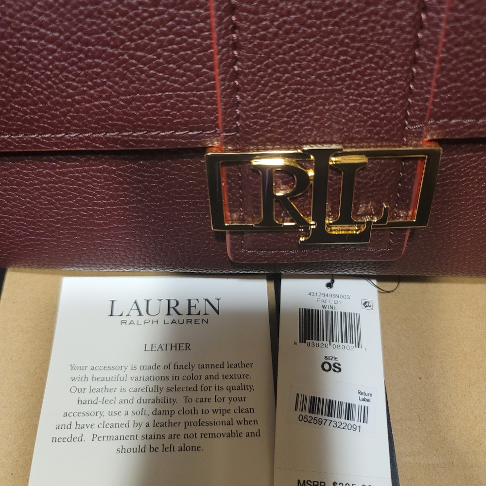 Beautiful Authentic Ralph lauren burgundy bag.